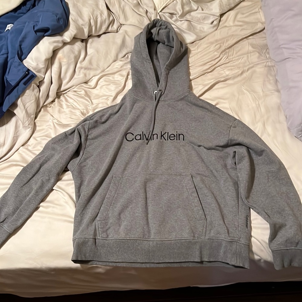Grey calvin klein hoodie